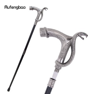 Cobra Head Fashion Walking Stick with Hidden Plate Self Defense Fashion Cane Plate Cosplay Crosier Stick 93cm