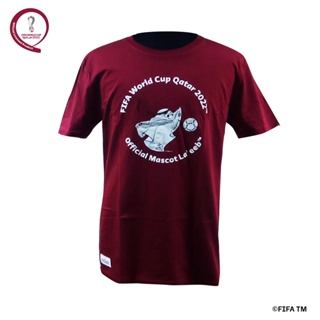 ESM1017 FIFA World Cup Qatar 2022™ Official Mascot Short Sleeve T-Shirt Unisex Cotton Sportswear Baju Sukan kapas Unisex