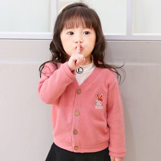 [Babycat] พร้อมส่ง เสื้อแจ็กเก็ตกันหนาว แขนยาว คอวี ผ้าถัก สไตล์เกาหลี ญี่ปุ่น แฟชั่นฤดูใบไม้ผลิ ฤดูใบไม้ร่วง สําหรับเด็กวัยหัดเดิน