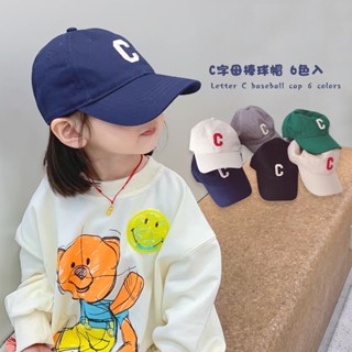 🧢 พร้อมส่ง หมวกเด็กปักตัว C ใส่ได้ทั้งเด็กหญิงชาย