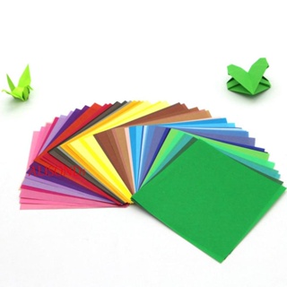 Alisond1 กระดาษคราฟท์ สร้างสรรค์ 50 สี / แพ็ค การ์ด กระดาษ สีพื้น เครื่องเขียน สําหรับเด็ก โอริงามิ