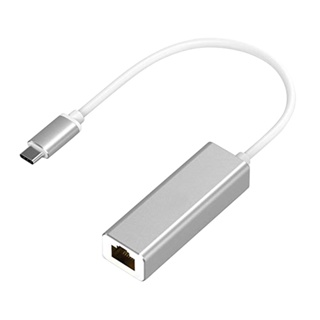อะแดปเตอร์การ์ดเครือข่ายอีเธอร์เน็ต USB C เป็น RJ45 10 100 ม. สําหรับ MacBook Pro Samsung Galaxy S9 S8 Note 9 Type C