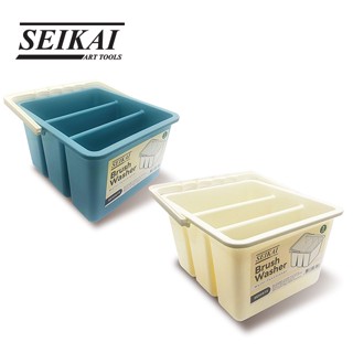 SEIKAI ถังล้างพู่กันหูหิ้ว 3ช่อง (BRUSH WASHER) 1 ใบ