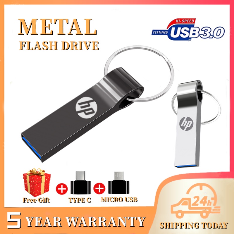 พร้อมสต็อก-hp-metal-waterproof-pendrive-1tb-2tb-usb-flash-drive-thumb-drive-พร้อมของแถม