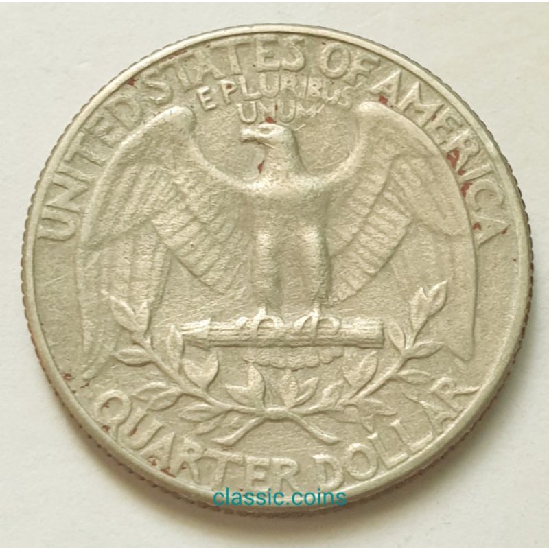 เหรียญ-quarter-dollar-1965-united-states-of-america-ผ่านใช้