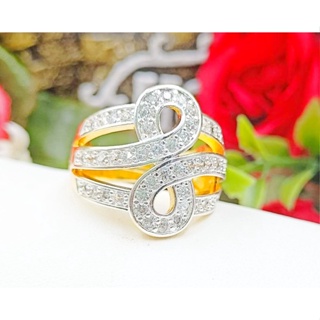 สินค้า W81 แหวนแฟชั่น*** แหวนฟรีไซส์** แหวนทอง แหวนใบมะกอกหน้าขาว แหวนทองชุบ แหวนทองสวย
