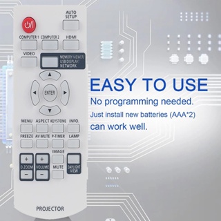 N2qaya000116 รีโมตคอนโทรล สําหรับโปรเจคเตอร์วิดีโอ LCD Panasonic PT-LB382 PT-LB332 PT-LW312 PT-LW362 PT-LB412