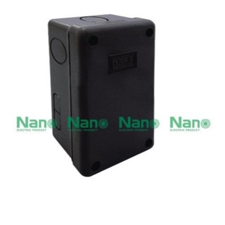 NANO Electric® NANO-201B กล่องกันน้ำพลาสติก ฝาทึบ ขนาด W74.80xH125xD48.50 mm (JUNCTION BOX IP65) สีดำ