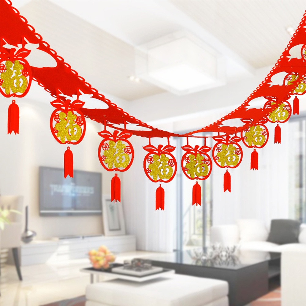 2023ตรุษจีนดึงธงปีใหม่เปิดตกแต่งรู้สึกนอนวูฟเวน-lahuala-แบนเนอร์เทศกาลฤดูใบไม้ผลิแขวนทิวทัศน์ตกแต่ง-flowerdance