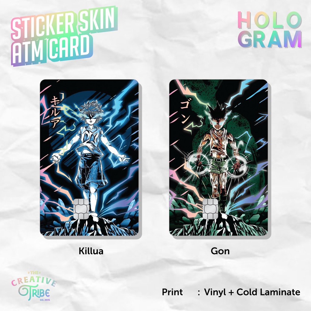 Killua Gon - สติ๊กเกอร์การ์ดเกม HOLOGRAM - Vinyl ATM Debit Credit ...