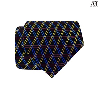 ANGELINO RUFOLO Necktie(NTM/NTS-Weave) เนคไทผ้าไหมทออิตาลี่ 100% คุณภาพเยี่ยม ดีไซน์ AR Weave สีดำ,เหลือง,แดง,น้ำเงิน