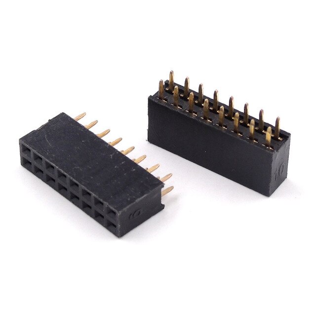ซ็อกเก็ต แถวคู่ เมีย ผู้ จั้มเปอร์ Pin Header Female Double Row Single ...