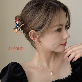 ALISOND1 Cute Korean Style Hairpin Funny Tassel Chinese Hair Sticks Little Witch Pendant Rabbit Ancient Style Sweet For Women Hair Chopsticks