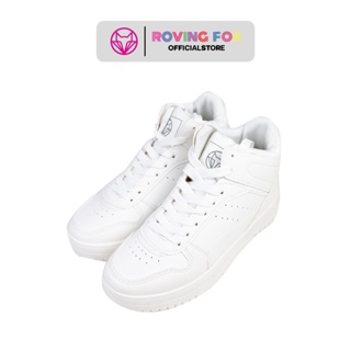 สินค้า [ Rovingfox high top sneaker ] รองเท้าผ้าใบผู้หญิงส้นสูง FW1939 มี 2 สี คละสี มีให้เลือก 2 สี ขาว , คละสี