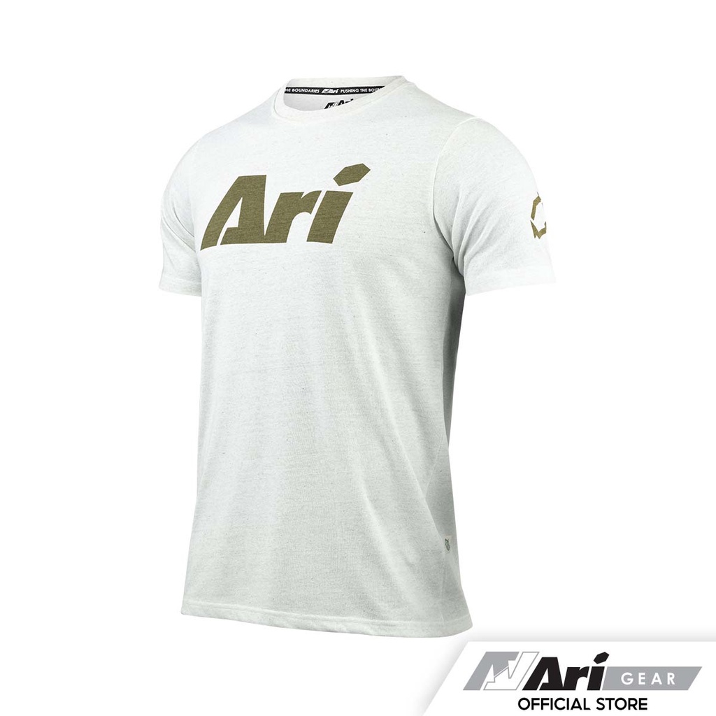 ari-envira-lifestyle-tee-raw-white-cedar-green-เสื้อยืดอาริ-เอ็นวีรา-สีครีมเขียว