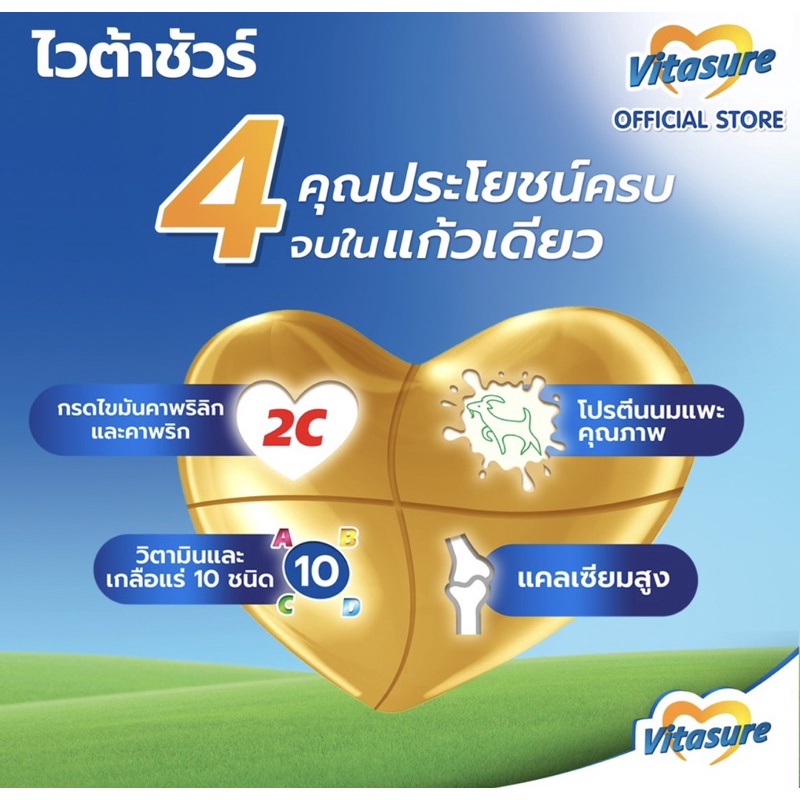 vitasure-ไวต้าชัวร์-เครื่องดื่มนมแพะเพื่อสุขภาพ-สูตรออริจินัล-นมสำหรับทุกคนในครอบครัว-ขนาด-400-กรัม