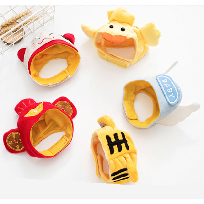 bn-079-หมวกแมว-สุนัข-หมา-หมวกสัตว์เลี้ยง-คลุมหัวสัตว์-ชุดแมว-พร้อมส่ง