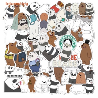 [Interesting] สติกเกอร์ ลายกราฟฟิตี้ Bare bear สําหรับติดตกแต่งแล็ปท็อป กีตาร์ สเก็ตบอร์ด กระเป๋าเดินทาง 50 ชิ้น