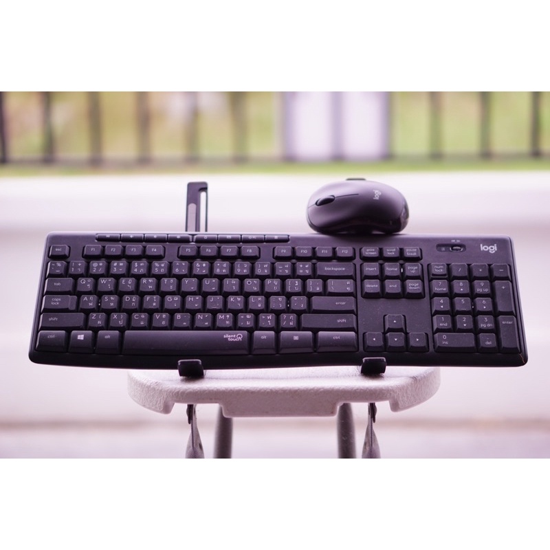 คีบอร์ดไร้สาย ปุ่มเงียบ Logitech MK295 มือสอง | Shopee Thailand