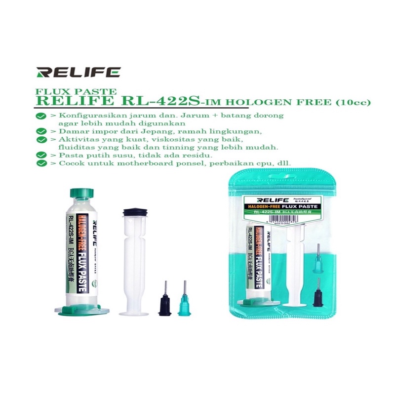 ภาพสินค้าฟลักซ์หลอด Relife RL-422S-IM Flux บัดกรีเชื่อมขั้นสูงน้ำมัน Flux จาระบี10cc บัดกรีซ่อมวาง จากร้าน xinruipan บน Shopee ภาพที่ 5