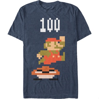 Jumping Mario Shirt เสื้อยืด oversize เสื้อยืดคอกลม