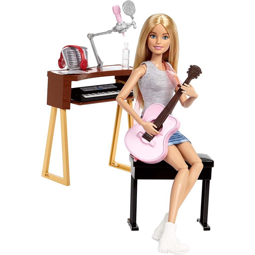 barbie-musician-doll-and-playset-with-guitar-keyboard-amp-more-fcp73-ตุ๊กตาบาร์บี้-พร้อมกีตาร์-คีย์บอร์ด-และชุดเครื่องดนตรี-fcp73