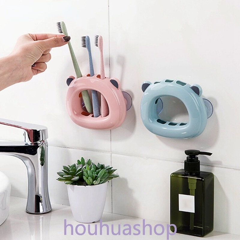 ที่วางแปรงสีฟันติดผนัง, ชั้นเก็บของติดผนังในห้องน้ํา, ที่ใส่แปรงสีฟันถ้วยดูดคู่สร้างสรรค์, ที่ใส่แปรงสีฟันสัตว์น่ารัก, ใช้ในบ้านในห้องน้