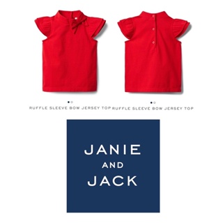 Janie and Jack “Ruffle Sleeve Bow Jersey Top”
