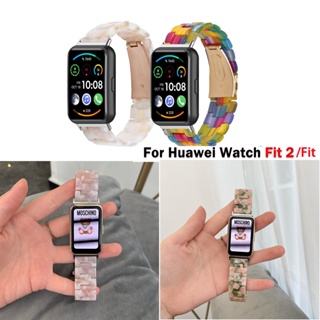 สายนาฬิกาข้อมือเรซิ่น แบบใส สําหรับ Huawei watch fit 2