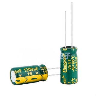 C Capacitor Electrolyte 1200uF 16V ตัวเก็บประจุ อิเล็กโทรไลต์ คาปาซิเตอร์