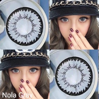 คอนแทคเลนส์ บิ๊กอาย รุ่น Nola สีเทา/ตาล/ฟ้า/เขียว/ดำ Gray/Brown/Blue/Green/Black  ค่าสายตาปกติ เปลี่ยนแทนทุกเดือน