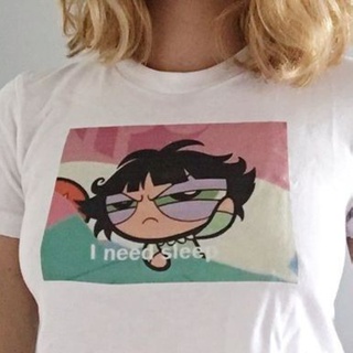 ☒♣♝Buttercup Powerpuff Girls Tee Graphic Shirt Aesthetic T-Shirtเสื้อยืด