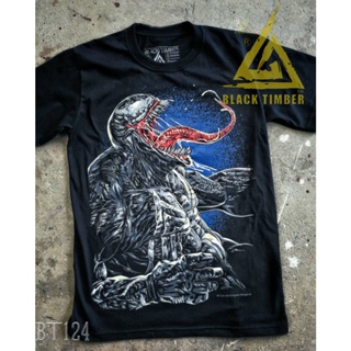 BT 124 Venom เสื้อยืด สีดำ BT Black Timber T-Shirt ผ้าคอตตอน สกรีนลายแน่น S M L XL XXL