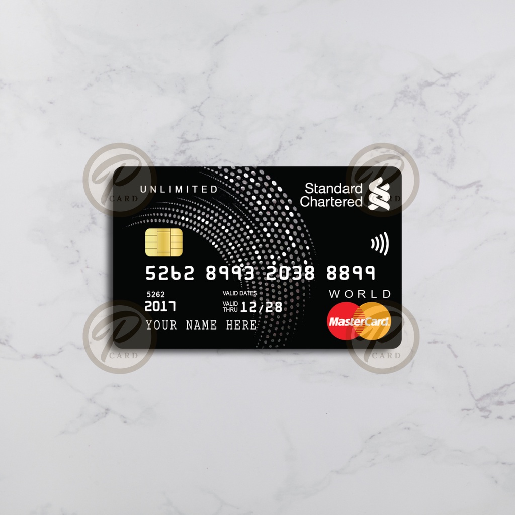 Standard CHARTERED Card Skin - Card Cover Skin Sticker - PLIATA ATM ...