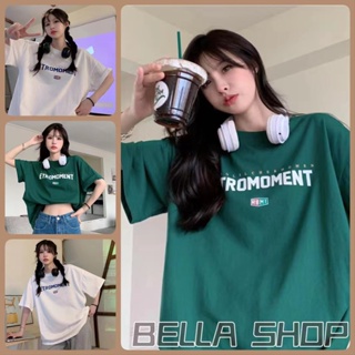 Bella🌻เสื้อยืด👕เสื้อยืดแขนสั้นผู้หญิง บาง สไตล์ฮาราจูกุ โอเวอร์ไซส์ ลำลอง พิมพ์ลายตัวอักษร✨พร้อมส่งจากกทม มาถึงใน 3-5 วัน