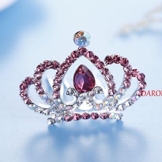 Daron Tiara กิ๊บติดผม มงกุฎดอกไม้ หัวใจน่ารัก เครื่องประดับ สําหรับเด็กผู้หญิง ปาร์ตี้วันเกิด