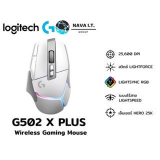ภาพขนาดย่อของสินค้า️กรุงเทพฯด่วน1ชั่วโมง ️ เม้าส์ Logitech G502 X Plus Wireless Gaming Mouse (สีขาว) ประกันสินค้า 2 ปี