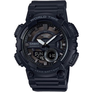 [ของแท้] Casio นาฬิกาข้อมือ AEQ-110W-1BVDF สายเรซิน รับประกันศูนย์ CMG 1 ปี