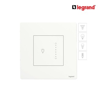 Legrand สวิตซ์ไฟหรี่แบบสัมผัส (สำหรับหลอด LED)300 W สีขาว 1G 300W Touch Sliding Dimmer|Mallia Senses|Matt White|281286MW