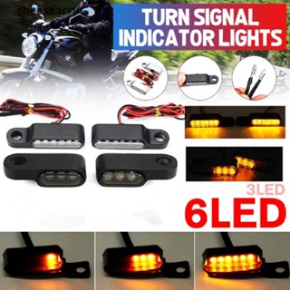 Chee ไฟเลี้ยว Led 6 3 ดวง สําหรับติดแฮนด์รถมอเตอร์ไซค์ EN 2 ชิ้น