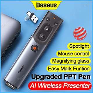 Baseus AI รีโมตคอนโทรลไร้สาย ปากกา PPT การแปลภาษา แบบเรียลไทม์ โหมดคู่ การบันทึกเสียงอัจฉริยะ สากล สําหรับโน้ตบุ๊ก แล็ปท็อป