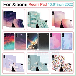 เคสหนัง PU ฝาพับ พร้อมขาตั้ง สําหรับ Xiaomi Redmi Pad 10.61 นิ้ว 2022