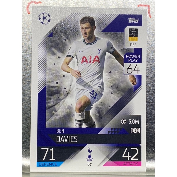 การ์ดนักฟุตบอล-2022-23-ben-davies-การ์ดสะสม-tottenham-hotspur-การ์ดนักเตะ-สเปอร์ส