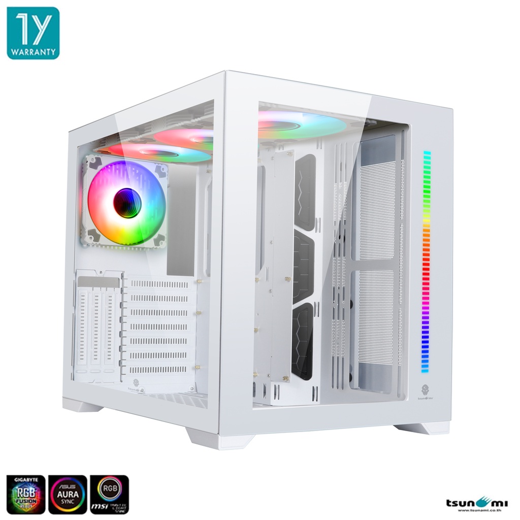 ?????????????? Tsunami Vision IV Panorama ARGB Tempered Glass ATX Case +  1264 12cm ARGB Cooling Fan x4 ????????? 1 ?? | Shopee Thailand