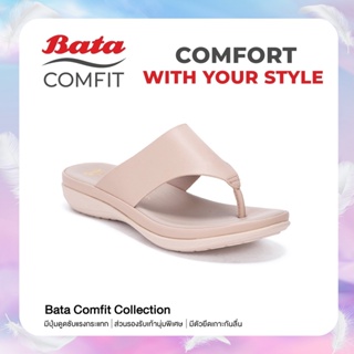 *Best Seller* Bata COMFIT รองเท้าเพื่อสุขภาพ Comfortwithstyle รองเท้าแตะ  ผู้หญิง รองเท้าลำลองแบบหนีบ เปิดส้น สีชมพู รหัส 6715329