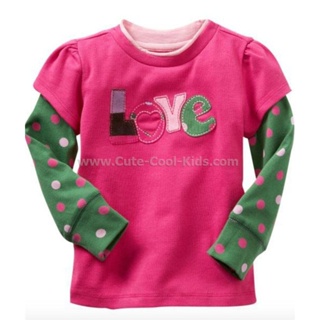 TLG-1010 เสื้อแขนยาวเด็กผู้หญิง sweater ลาย Love