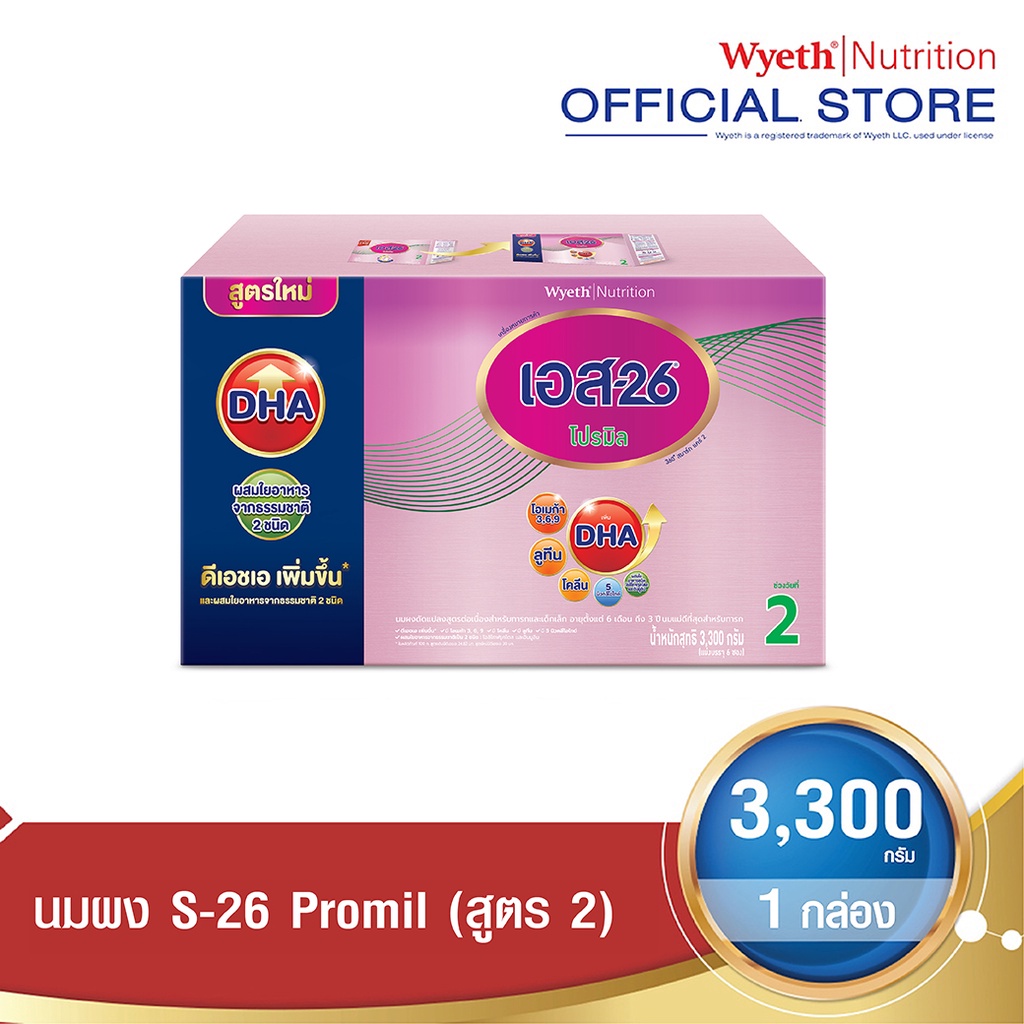 ภาพหน้าปกสินค้าS-26 Promil นมผง เอส-26 โปรมิล 3300 กรัม (DHA)