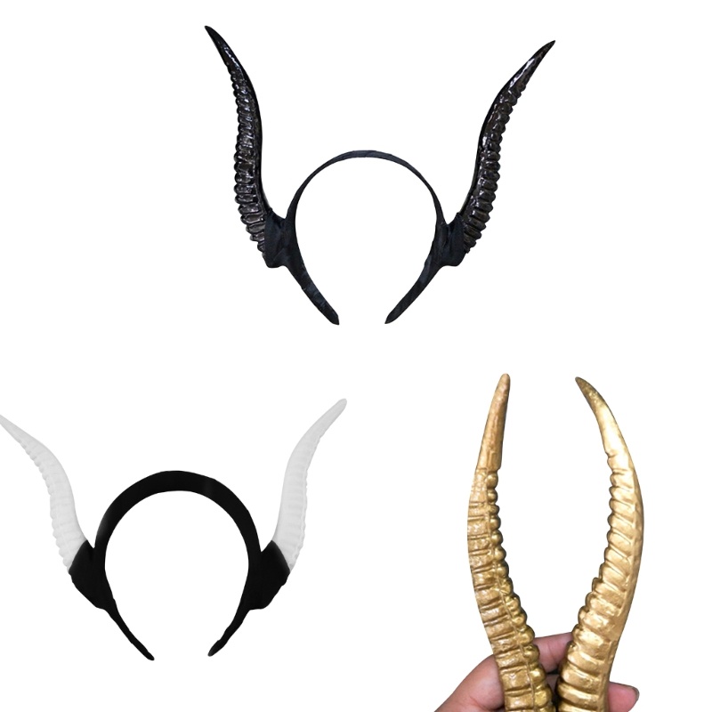 แถบคาดศีรษะธีม Devil Ox สไตล์ Horns สำหรับงาน Halloween และ Masquerade ...