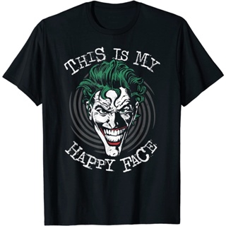 Batman Joker This Adult Clothes is My Happy Face T-Shirt Fashion Tops T-Shirt Men  Latest Models Short  เสื้อยืด