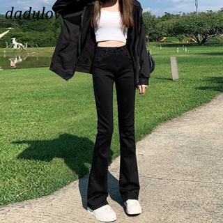 DaDulove💕 New Style Flared Jeans Korean Style High Waist Slim Straight Leg Mopping Trousers Fashion Womens Clothing
